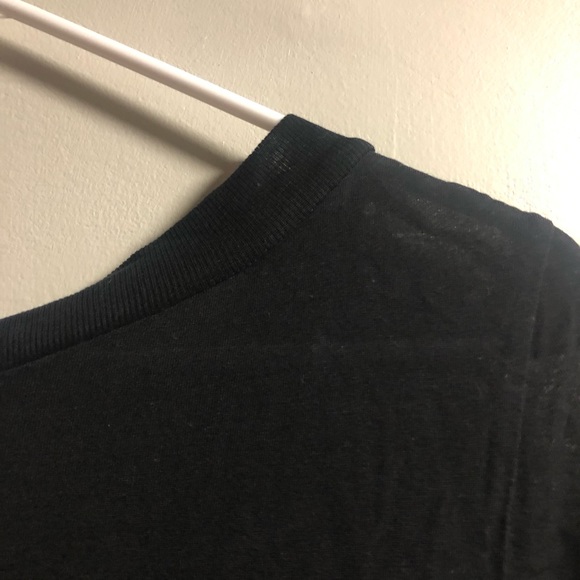 Black flowy deep V V-neck dressy top - Picture 6 of 6